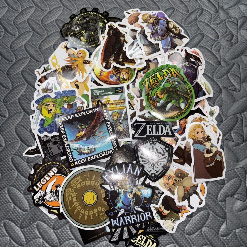 100Pcs The Legend of Zelda Game Stickers, Vinyl Waterproof Stickers for Laptop